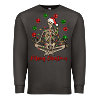 Smoke Merry Christmas skeleton Premium Sweatshirt - NancyCooperArtShop