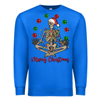 True Royal Merry Christmas skeleton Premium Sweatshirt - NancyCooperArtShop