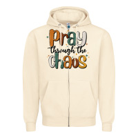 Sandshell pray throthe chaos Zipper Hoodie - MaliasSmallBusiness