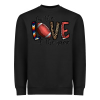 Black for the love of the game football Heavyweight Sweatshirt - CowhideDigitalArt