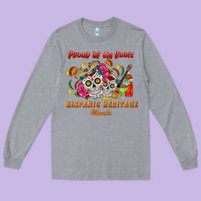 Proud Of My Roots Long Sleeve Tee Designed By Bundleandbundleshop