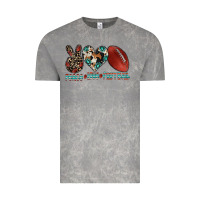 Cloud Rock peace love football Vintage Tee - CowhideDigitalArt