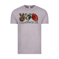 Vintage Zinc peace love football Vintage Tee - CowhideDigitalArt
