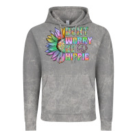 Cloud Rock Don't Worry Be Hippie Vintage Hoodie - CowhideDigitalArt