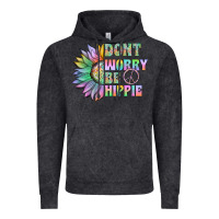 Vintage Black Don't Worry Be Hippie Vintage Hoodie - CowhideDigitalArt