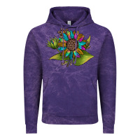Cloud Purple western sunflower Vintage Hoodie - JahusDesignShop