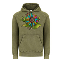 Vintage Olive western sunflower Vintage Hoodie - JahusDesignShop