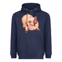 Navy pig Heavyweight Hoodie - MaliasSmallBusiness