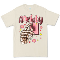 Bone anxiety skeleton hand Premium Tee - MaliasSmallBusiness