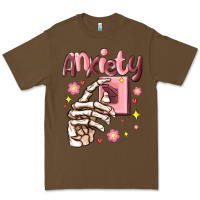 Cacao anxiety skeleton hand Premium Tee - MaliasSmallBusiness