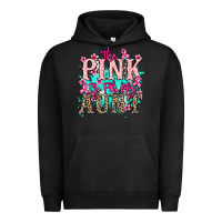 Pigment Black The pink is for my Aunt Cancer Awareness Urban Hoodie - HowdyJamesFarm