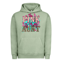 Pigment Oil Green The pink is for my Aunt Cancer Awareness Urban Hoodie - HowdyJamesFarm