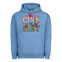 Pigment Pebble Blue The pink is for my Aunt Cancer Awareness Urban Hoodie - HowdyJamesFarm