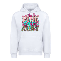 White The pink is for my Aunt Cancer Awareness Urban Hoodie - HowdyJamesFarm