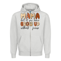 Dove Grey mama dont let your babies grow up without jesus Zipper Hoodie - MaliasSmallBusiness