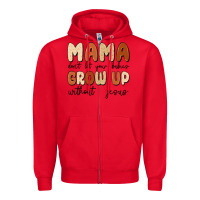 Red mama dont let your babies grow up without jesus Zipper Hoodie - MaliasSmallBusiness