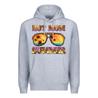 Heather Grey hot mom summer Premium Hoodie - BarkalooDesign