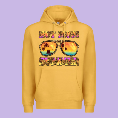 Hot Mom Summer Premium Hoodie Designed By Barkaloodesign