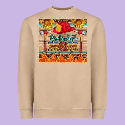 Firefighter Mom Heavyweight Sweatshirt Designed By Hra Design Shop