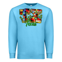 Ocean Blue Christmas Texas Premium Sweatshirt - MaliasSmallBusiness