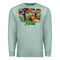 Seafoam Christmas Texas Premium Sweatshirt - MaliasSmallBusiness