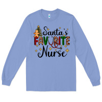 Colony Blue santa's favorite nurse Long Sleeve Tee - AdoDesignShop