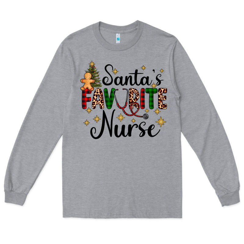 Santa's Favorite Nurse Long Sleeve Tee by AdoDesignShop | Teevron