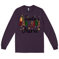 Plum santa's favorite nurse Long Sleeve Tee - AdoDesignShop