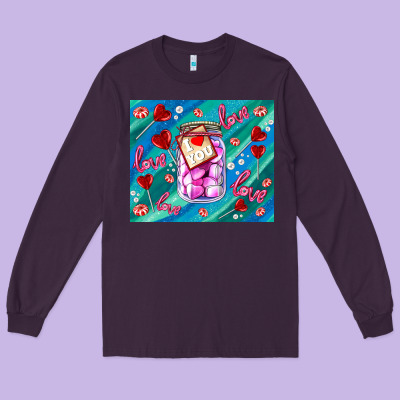 Sugar With Love Long Sleeve Tee Designed By Adodesignshop
