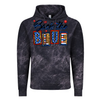 Cloud Black Back the blue Vintage Hoodie - Neo Western