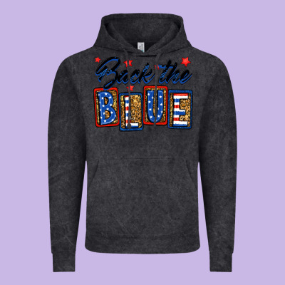 Back The Blue Vintage Hoodie Designed By Neo Western