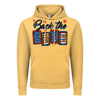 Vintage Mustard Back the blue Vintage Hoodie - Neo Western