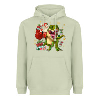 Christmas Dinosaur Heavyweight Hoodie | Teevron