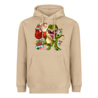 Mushroom Christmas dinosaur Heavyweight Hoodie - MaliasSmallBusiness