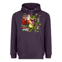 Plum Christmas dinosaur Heavyweight Hoodie - MaliasSmallBusiness