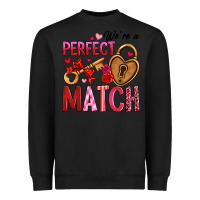 Black we're a perfect match Heavyweight Sweatshirt - OliviaCreatesArt