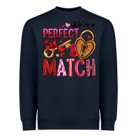 Navy we're a perfect match Heavyweight Sweatshirt - OliviaCreatesArt