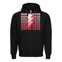 Black mom of both girls Zipper Hoodie - MaliasSmallBusiness
