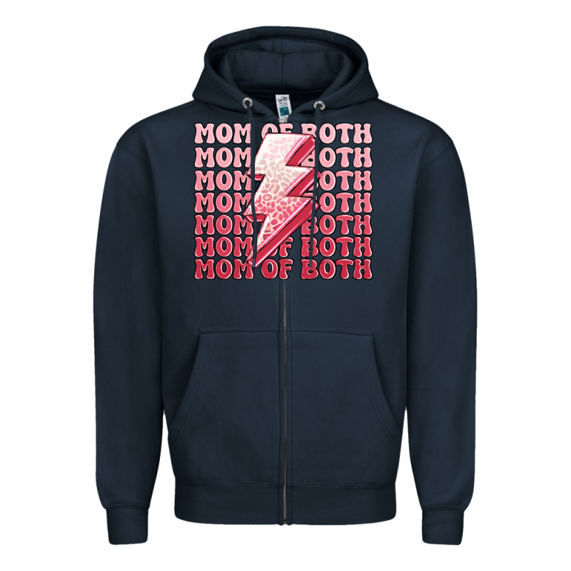 Mom Of Both Girls Zipper Hoodie by MaliasSmallBusiness | Teevron