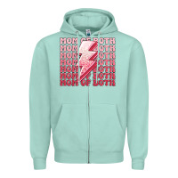 Seafoam mom of both girls Zipper Hoodie - MaliasSmallBusiness
