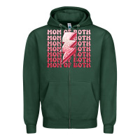 Sports Green mom of both girls Zipper Hoodie - MaliasSmallBusiness
