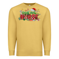 Antique Gold Registered Nurse Christmas Premium Sweatshirt - MaliasSmallBusiness