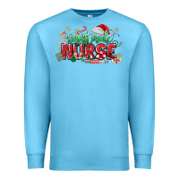 Ocean Blue Registered Nurse Christmas Premium Sweatshirt - MaliasSmallBusiness