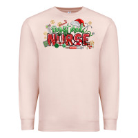 Pale Pink Registered Nurse Christmas Premium Sweatshirt - MaliasSmallBusiness