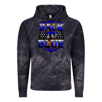 Cloud Black Back the blue Vintage Hoodie - Neo Western