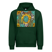 Forest Green western cactus with sunflowers and turquoise tumbler tbs Urban Hoodie - TumblerDesignByShophia