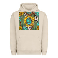 Pigment French Oak western cactus with sunflowers and turquoise tumbler tbs Urban Hoodie - TumblerDesignByShophia