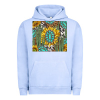 Pigment Grape Ice western cactus with sunflowers and turquoise tumbler tbs Urban Hoodie - TumblerDesignByShophia