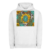 Pigment Lunar Rock western cactus with sunflowers and turquoise tumbler tbs Urban Hoodie - TumblerDesignByShophia