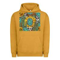 Pigment Peanut Butter western cactus with sunflowers and turquoise tumbler tbs Urban Hoodie - TumblerDesignByShophia